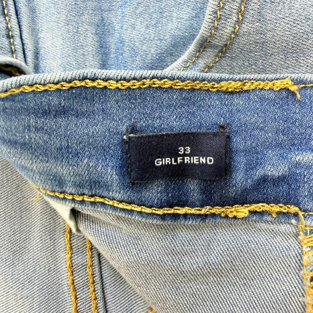 Gap Girlfriend Jeans Womens 33 Blue Medium Indigo Soft GF‎ Relaxed Fit - Picture 3 of 8